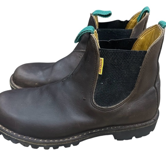 JIM GREEN STOCKMAN LEATHER SLIP ON BOOTS BROWN MENS SIZE 11 US / 10 UK READ - Picture 2 of 9